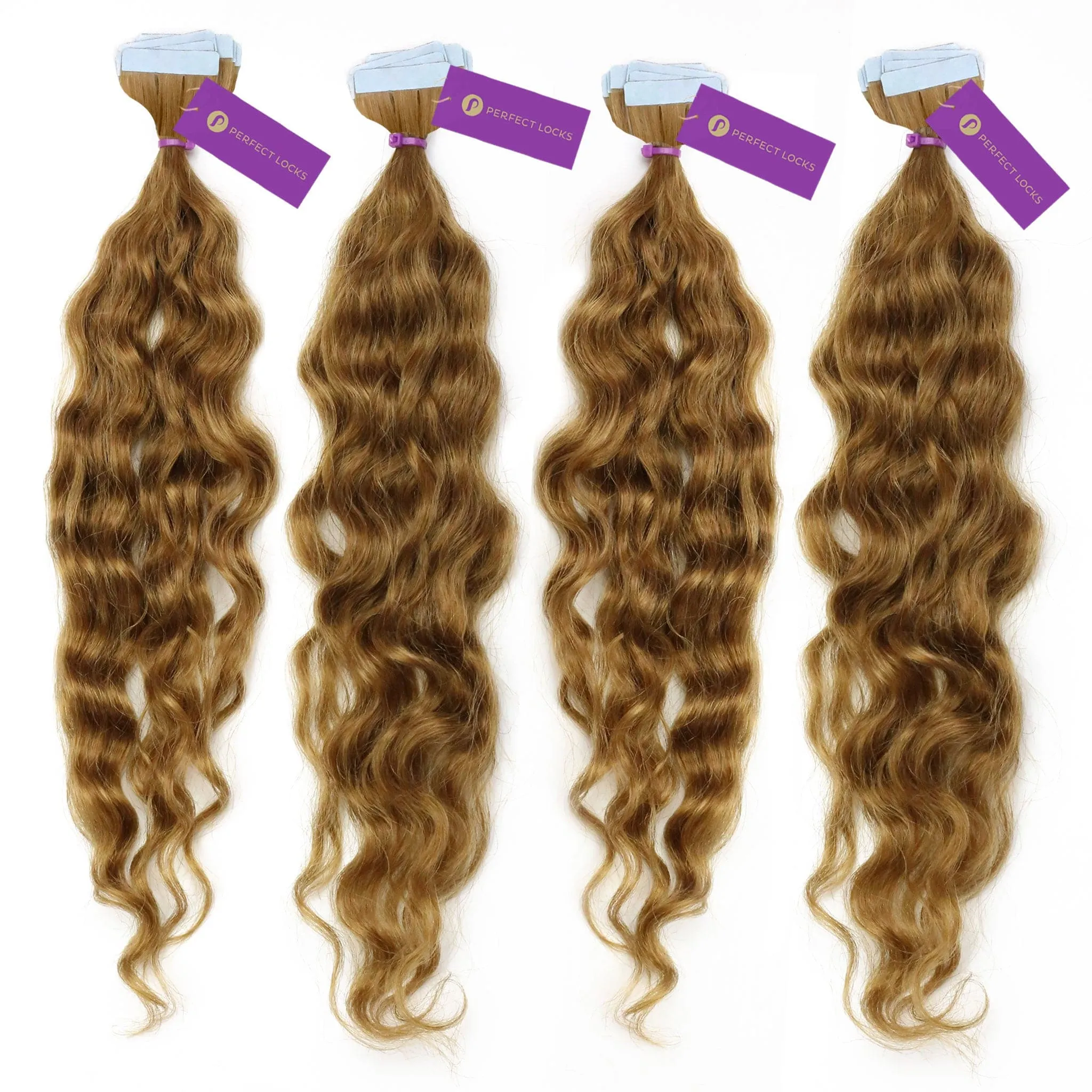 4 x Curly Tape-In Hair Extension Bundle Deal (40 Pieces)