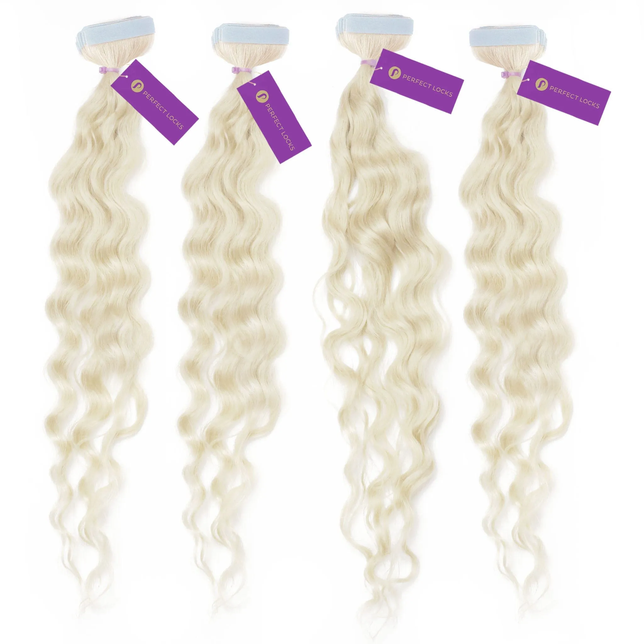 4 x Curly Tape-In Hair Extension Bundle Deal (40 Pieces)
