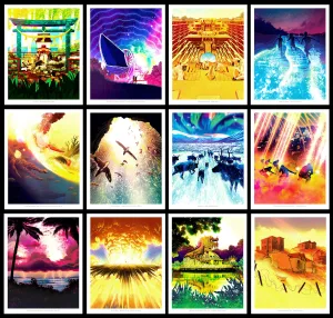Atlas Print, Set Of All 12