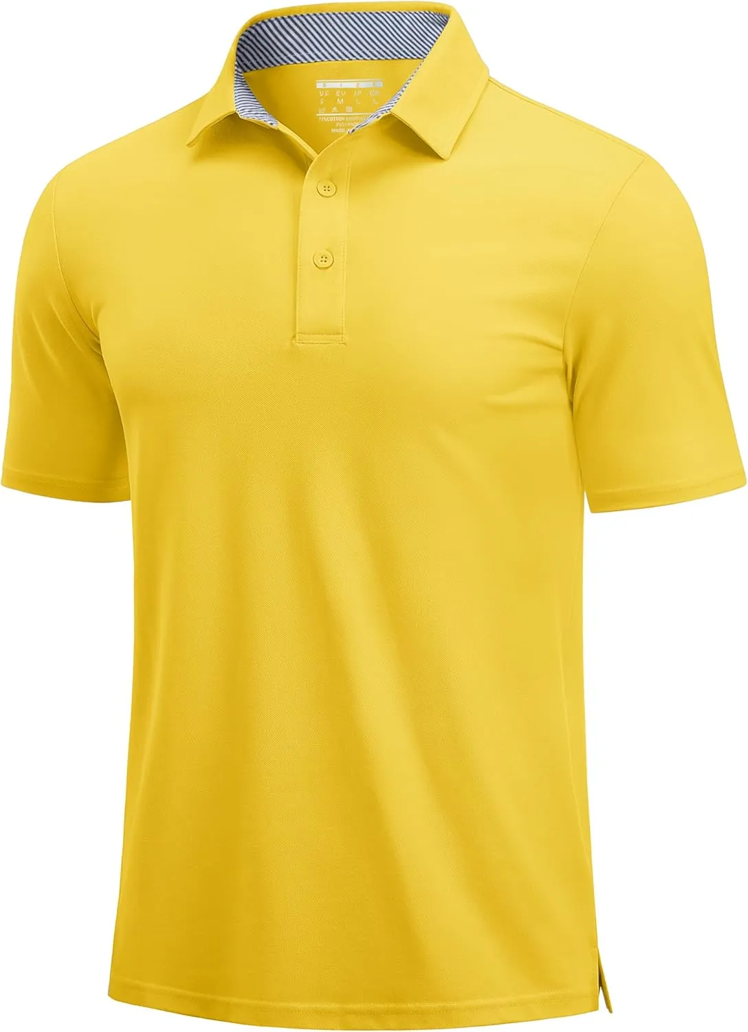 Cotrasen Men's Polo Shirts Short Sleeve Cotton Pique 3 Buttons Golf Shirts Classic Fit Casual Performance T-Shirt