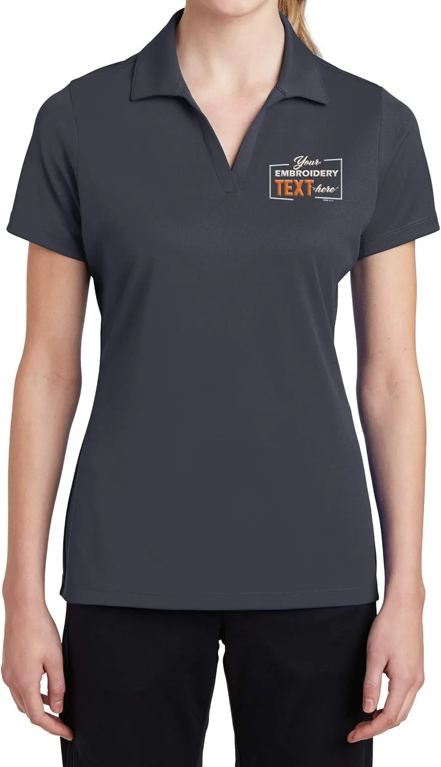 Custom Embroidered Polo Shirts for Women Personalized Embroidery Add Your Text