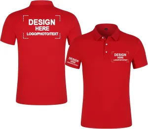 Custom Polo Shirts - Design Your Own Logo, Text, Or Name - Personalized for Men, Women & Kids, Ideal for Golf, Events & Work
