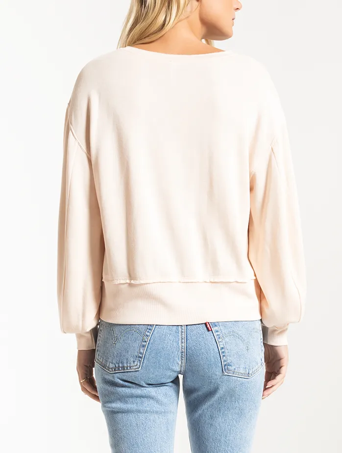 Deep V Pullover | Rosewater