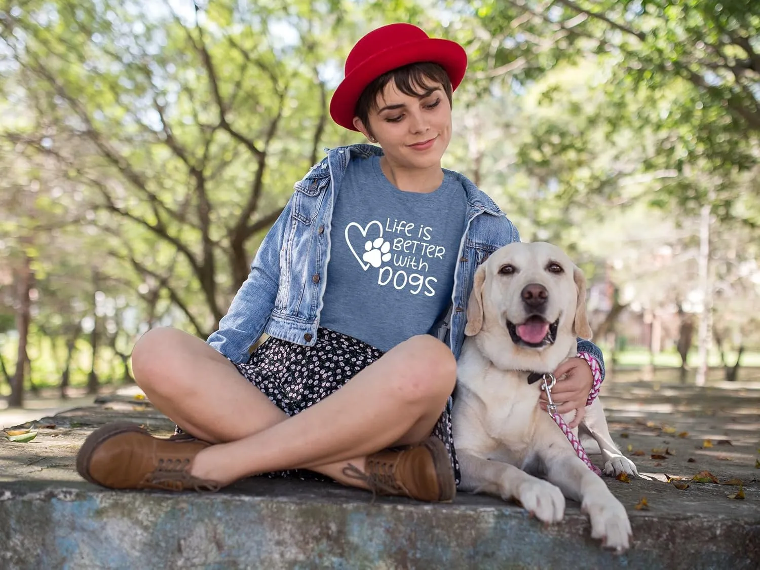 Dog Shirt Dog Mom Shirts: Women Life is Better with Dogs T Shirt Funny Dog Paw Print Tee Dog Lover Animal Gift Tops