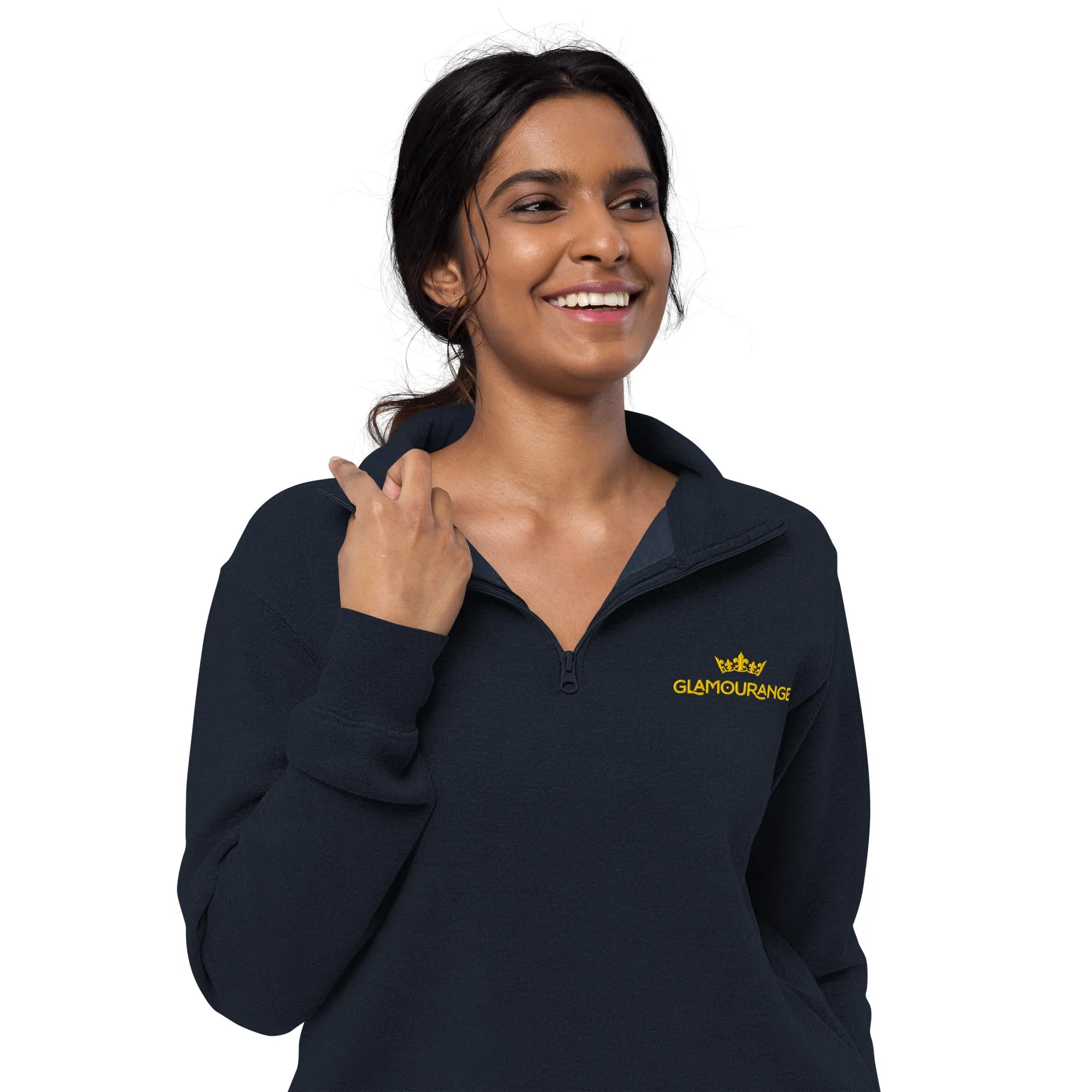 Fleece Pullover Embroidery - Navy (Glamourange Winter Embroidery Fleece Pullover Collection)
