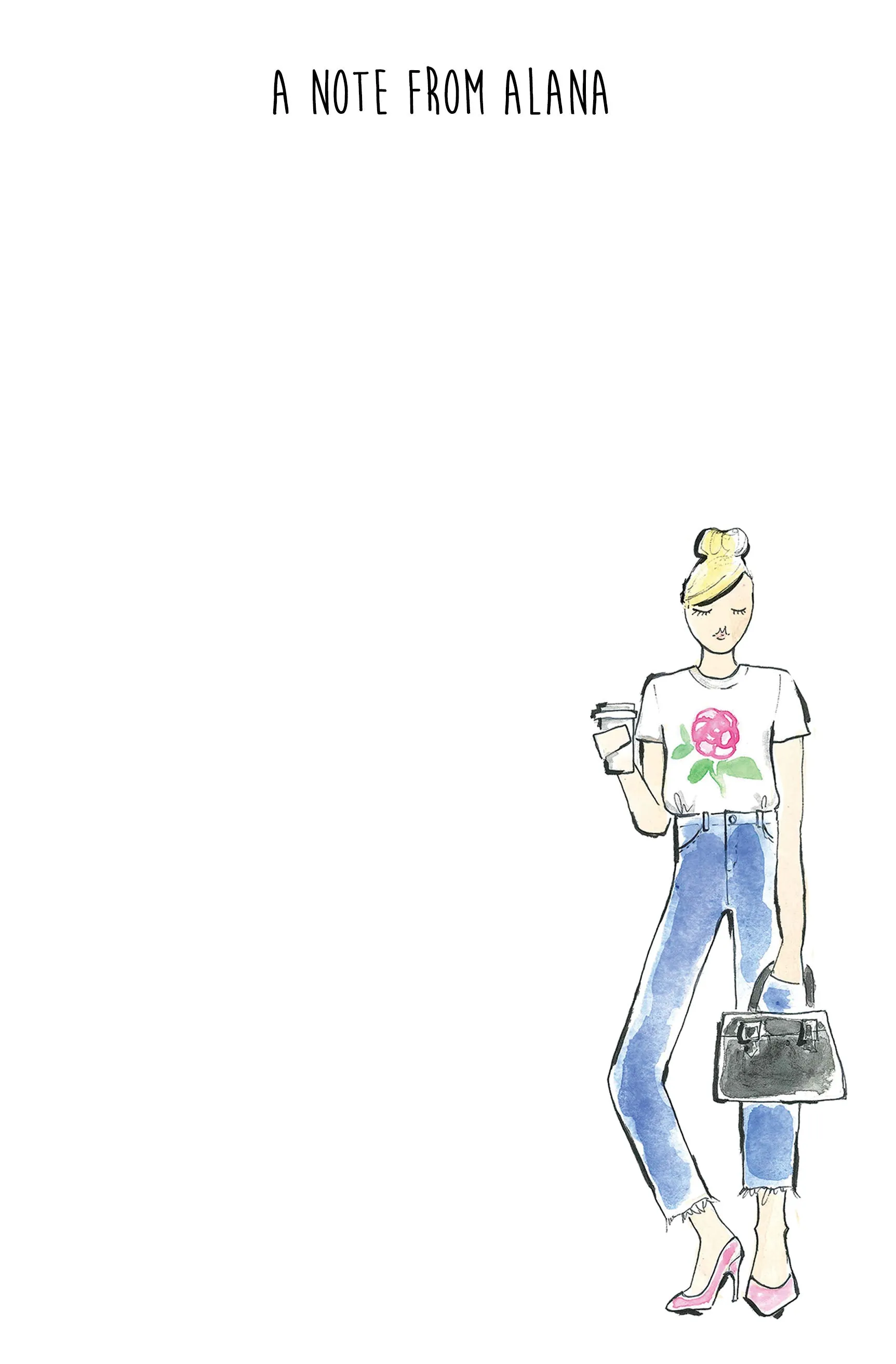 Flower Tee Fashion Girl Personalized Notepad