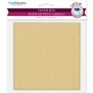 Gift Craft:  Heavy Duty Paper Favor Box Kraft, 4. 3in X 4.3in X 1.75in