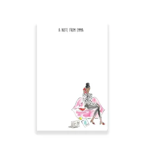 Girl Boss Lip Phone   Couch Personalized Notepad