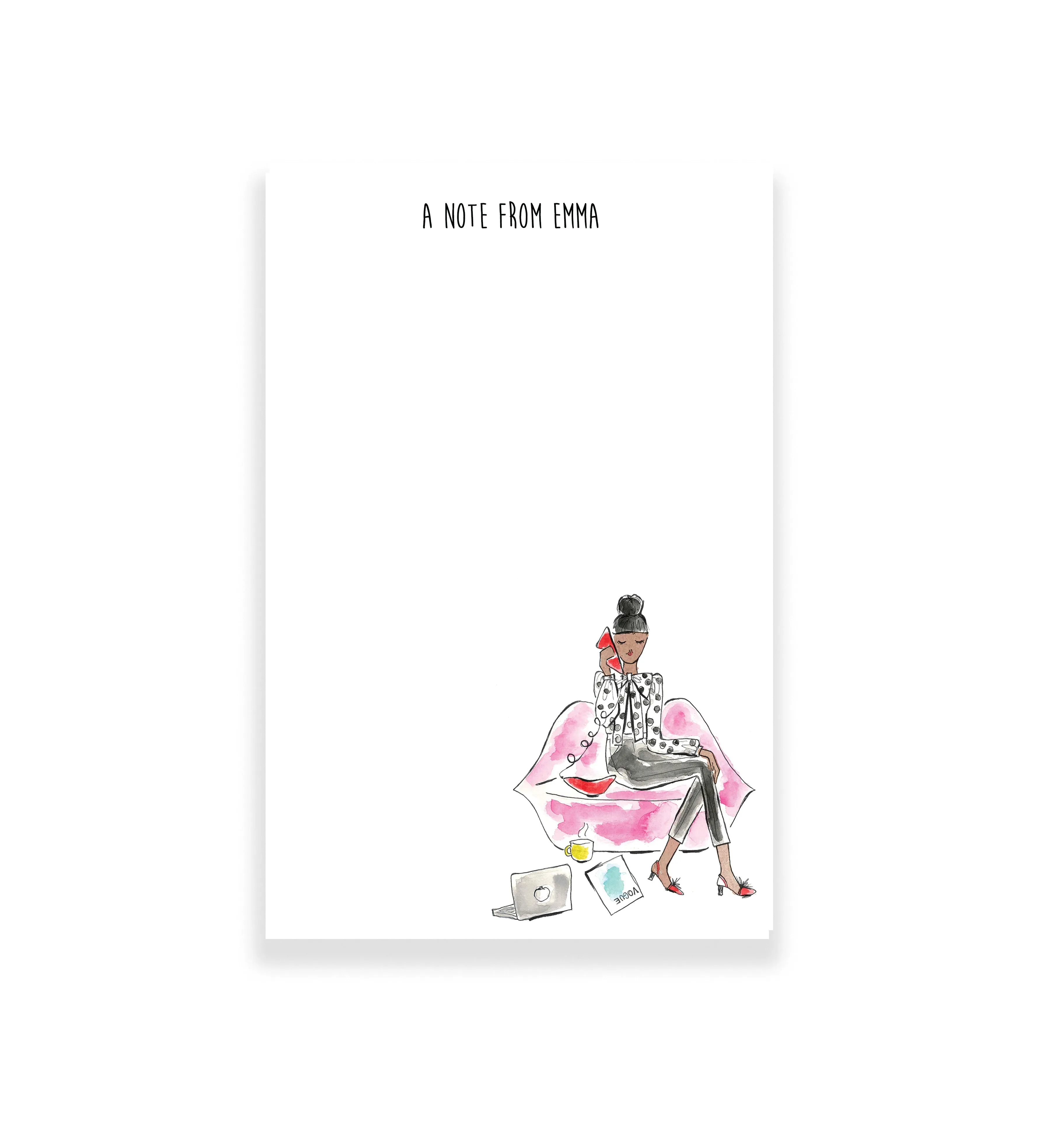 Girl Boss Lip Phone   Couch Personalized Notepad
