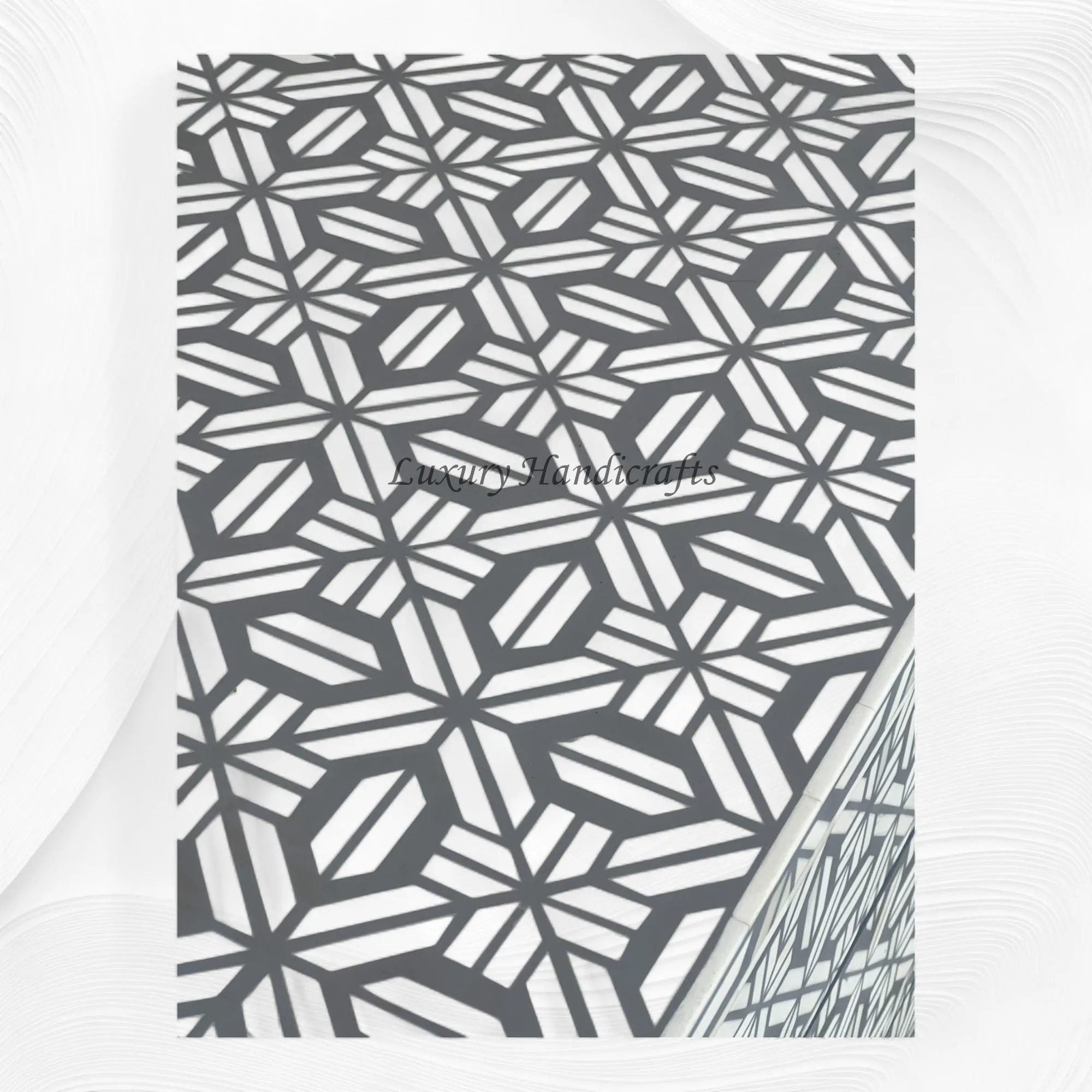 Hope Bone Inlay 6 Drawer Dresser Grey