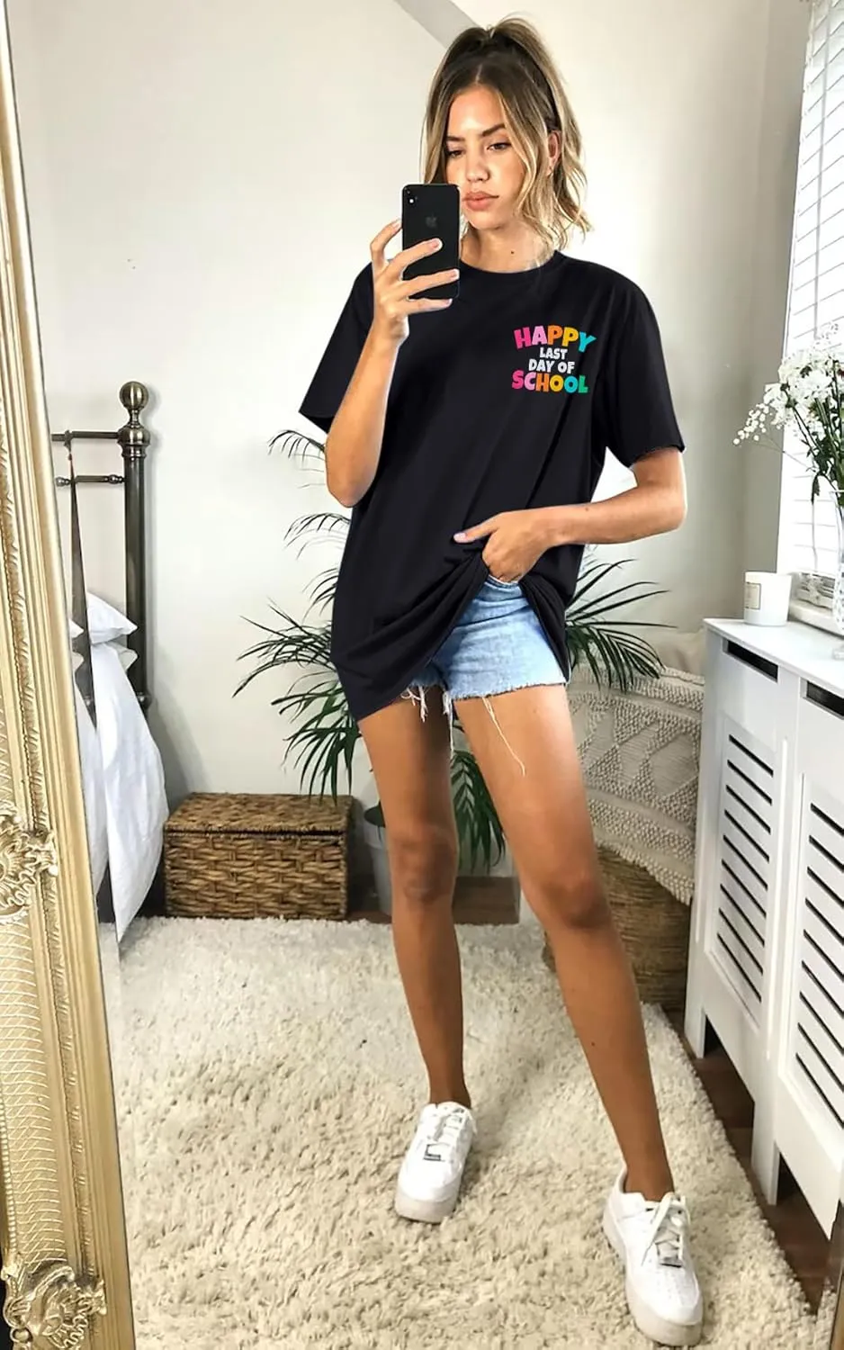 Last Day of School Shirt Women - Teacher Life Shirts Pencil Graphic Tee Graduation Gift Short Sleeve Tee Tops