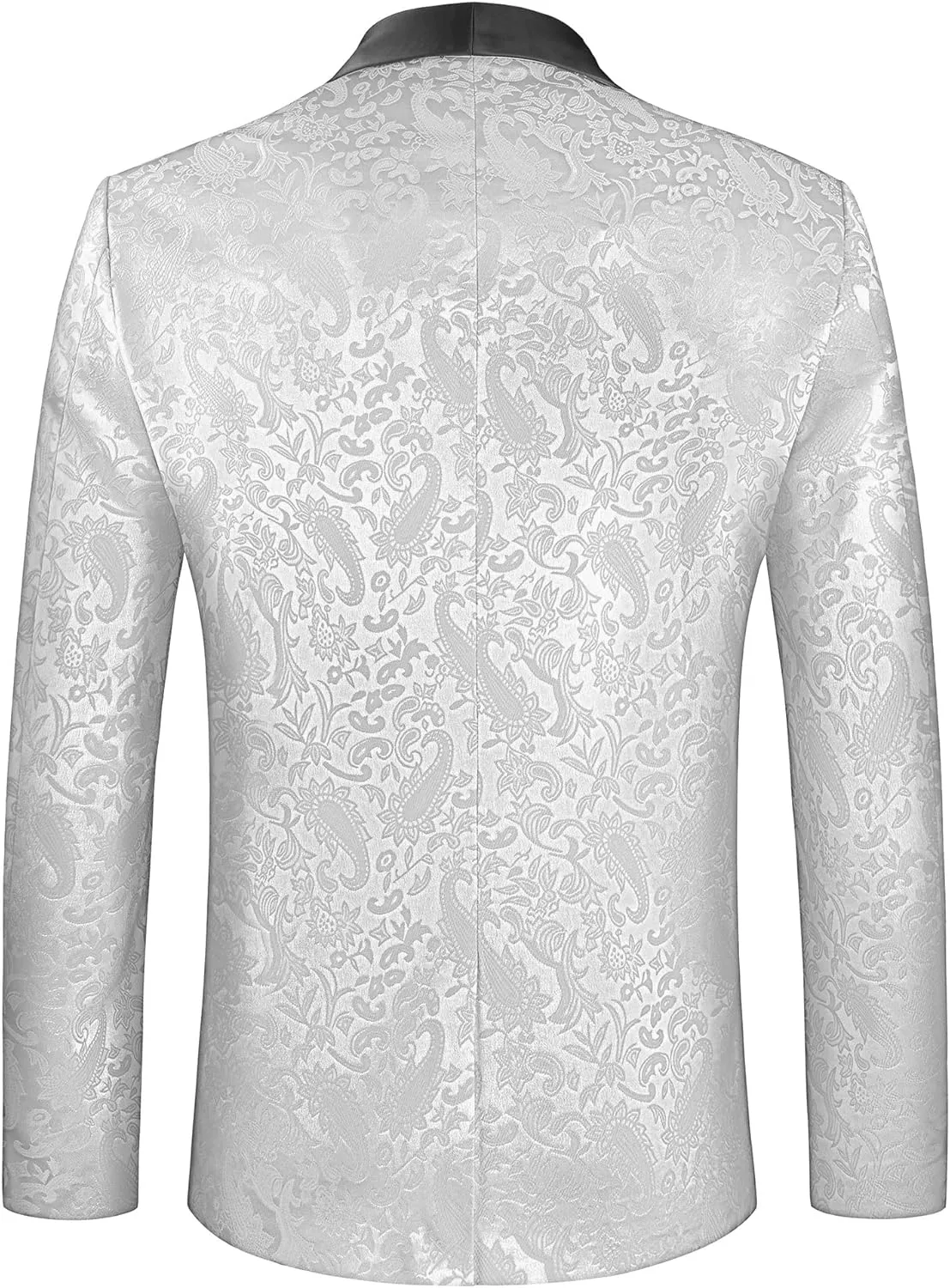 MAGE MALE Mens Floral Tuxedo Jacket Paisley Shawl Lapel One Button Blazer Jacket Slim Fit Dinner Party Prom Tuxedo