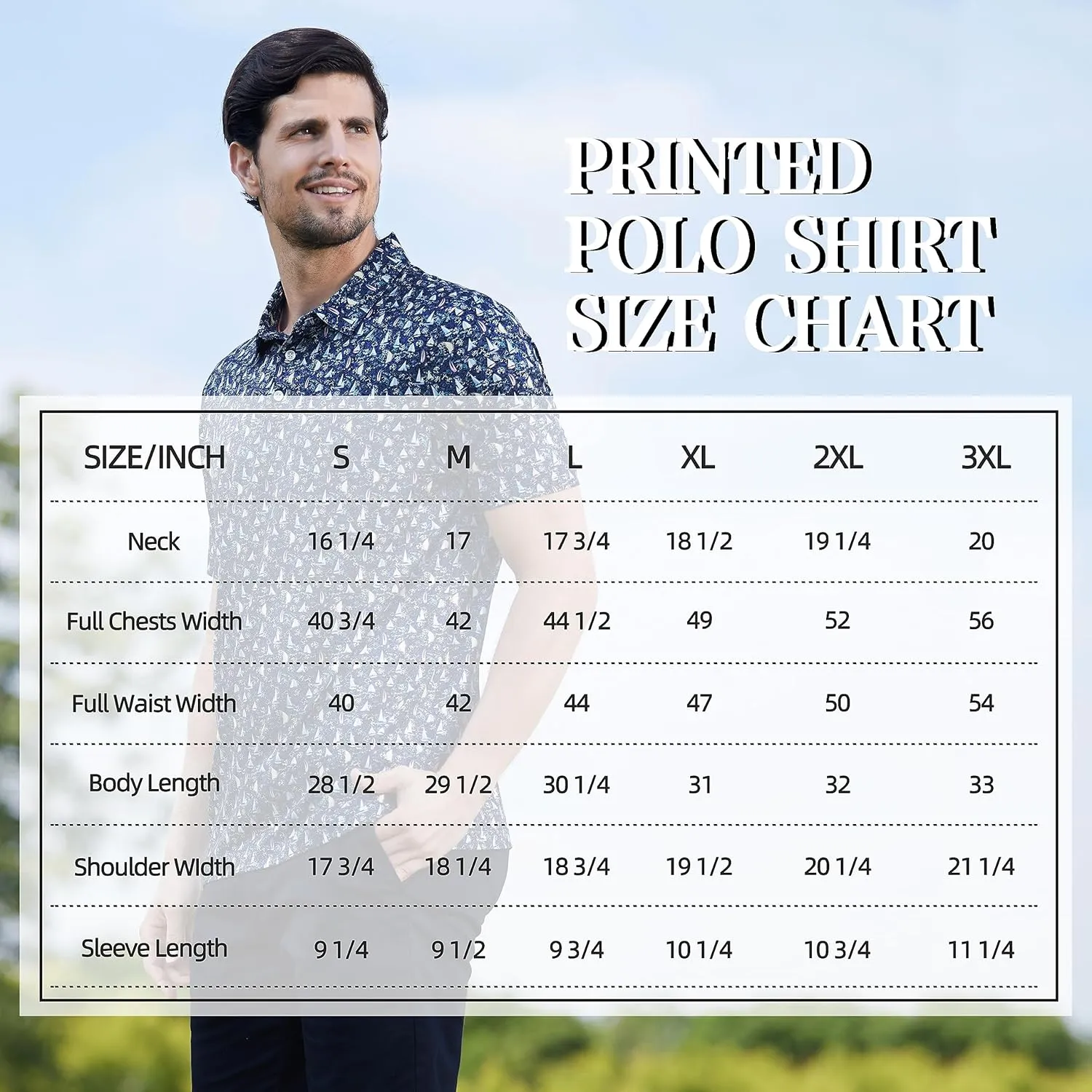 Mens Golf Shirt Moisture Wicking Dry Fit Print Performance Short Sleeve Polo Shirts for Men