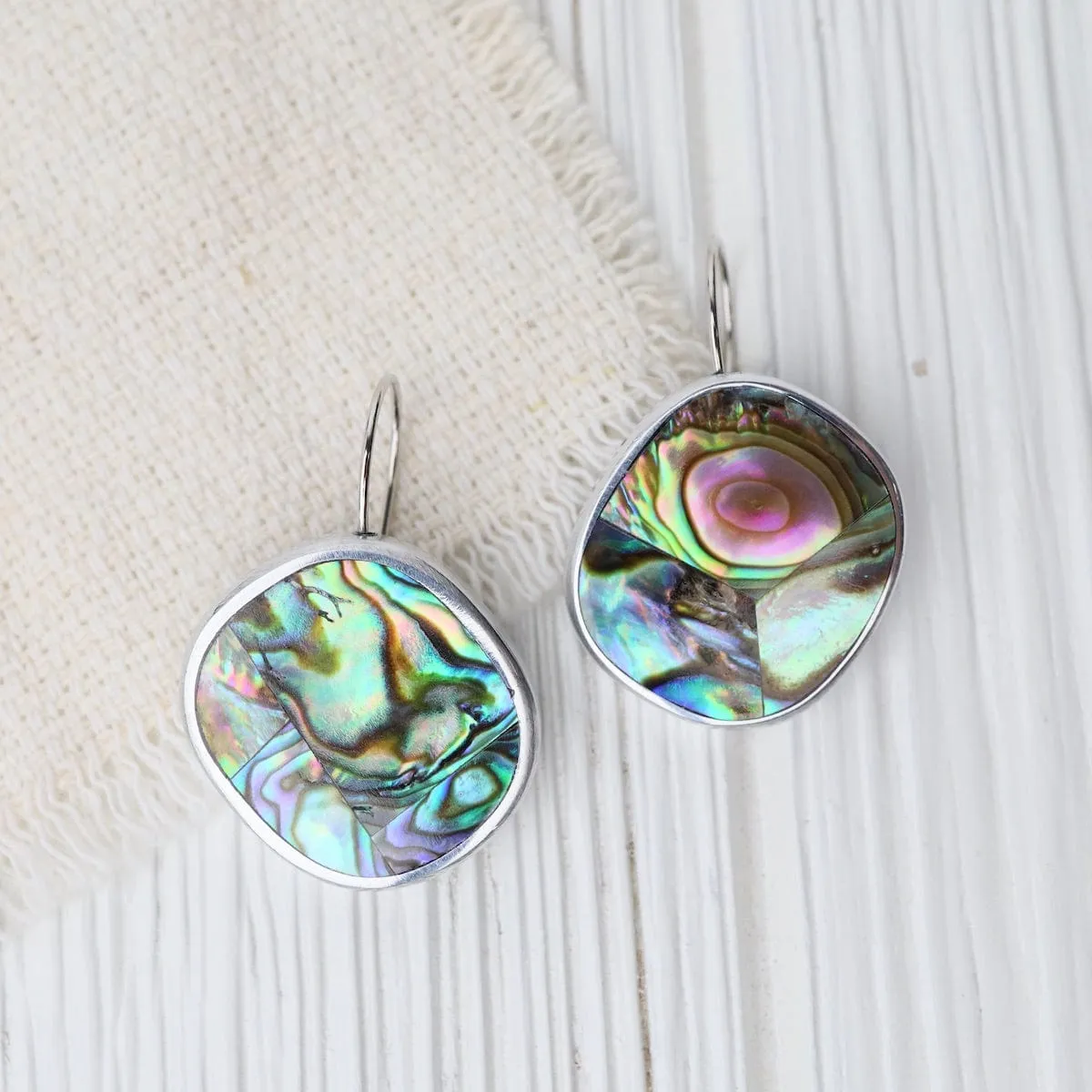 Paua Kidney Resin Earrings