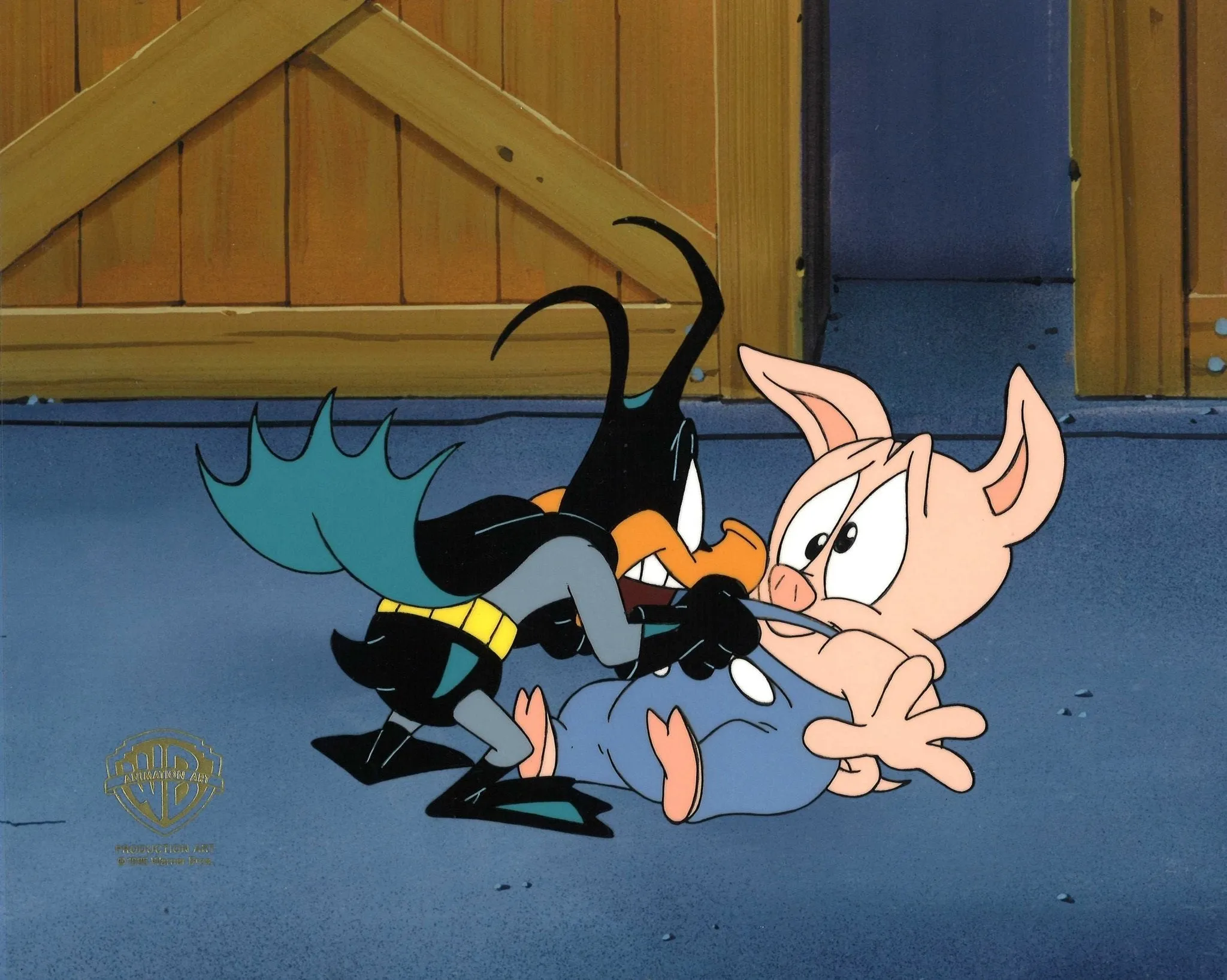 Tiny Toons Original Production Cel: Batduck and Hamton