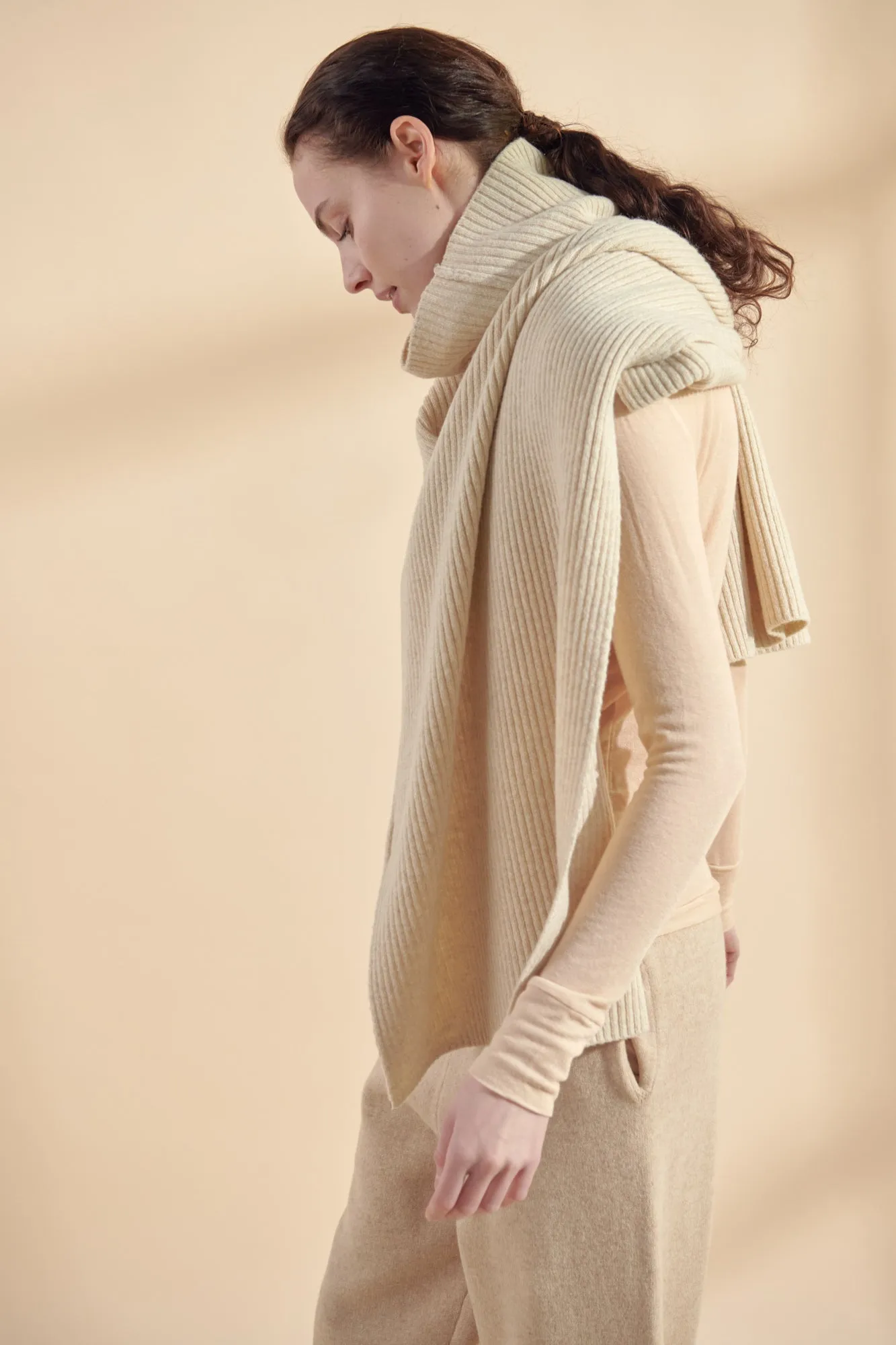 Wool cashmere blend turtleneck tunic