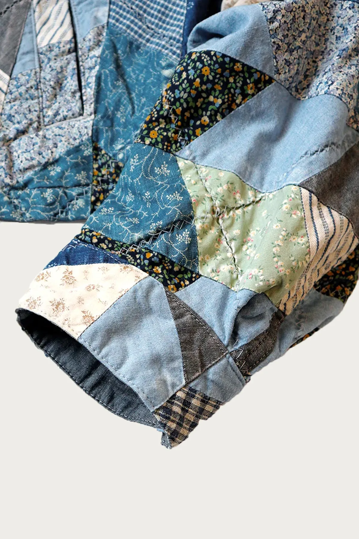 YABANE Quilt Patchwork Drizzler JKT - Indigo