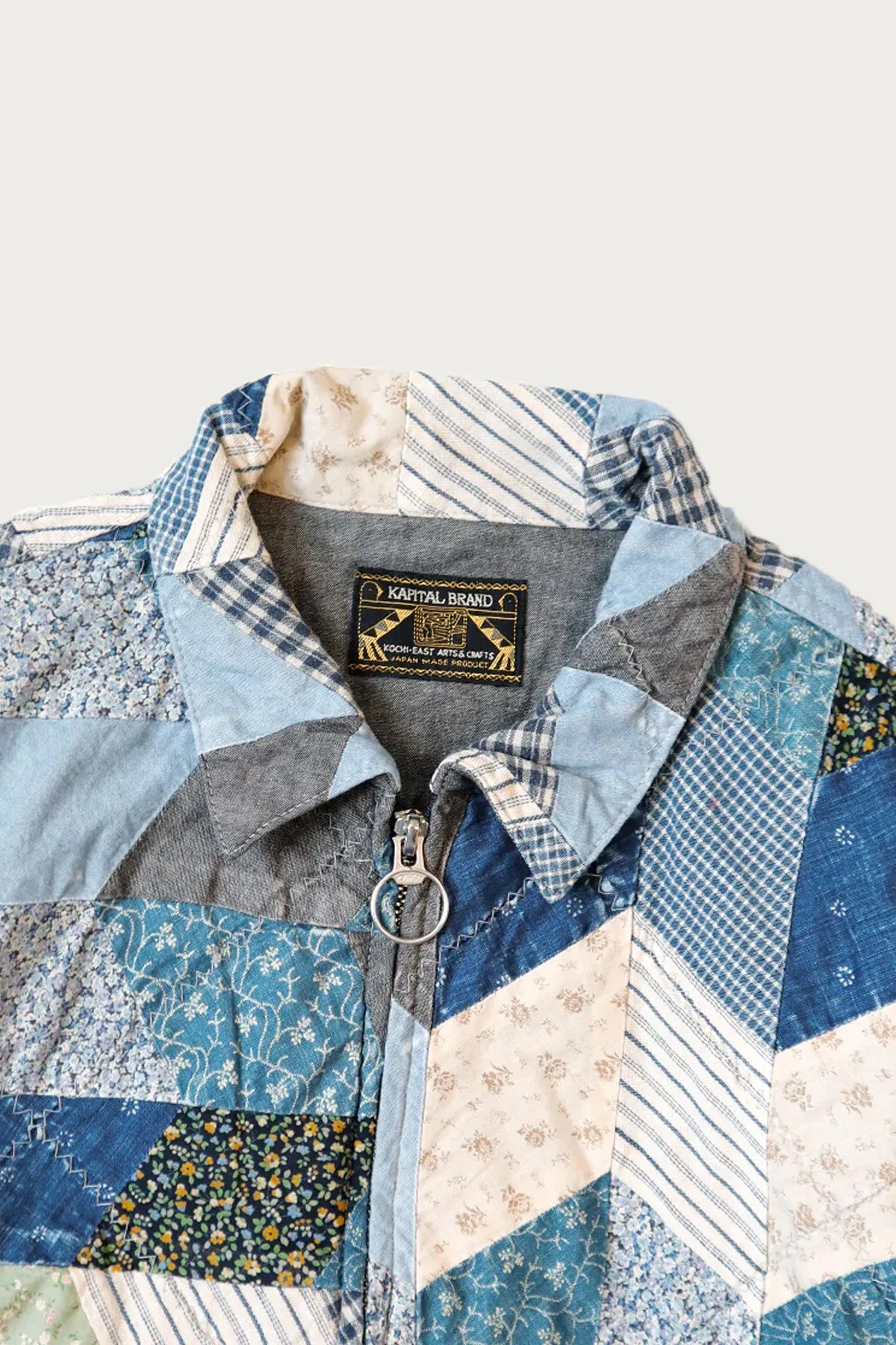 YABANE Quilt Patchwork Drizzler JKT - Indigo